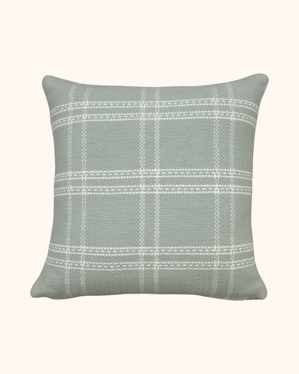 Pastel Plaid Cotton Cushion Cover