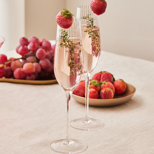 Fluted Champagne Glasses