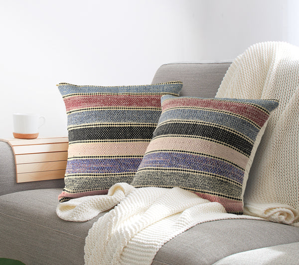 Midnight Striped Cushion Cover